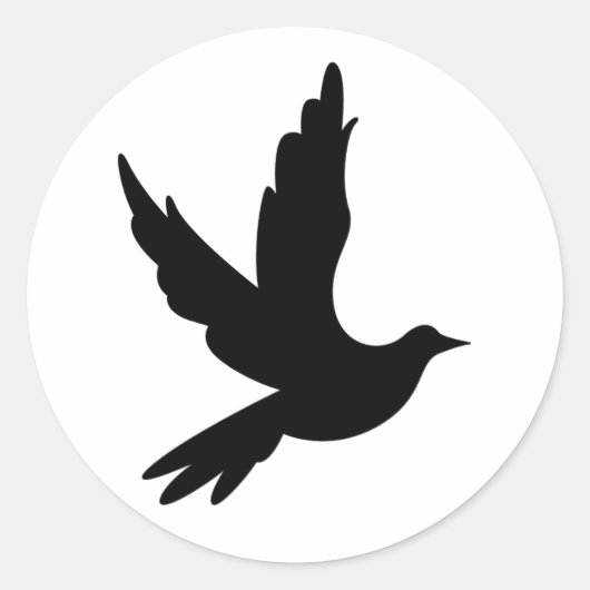 Dove Silhouette Sticker (Voorkant)