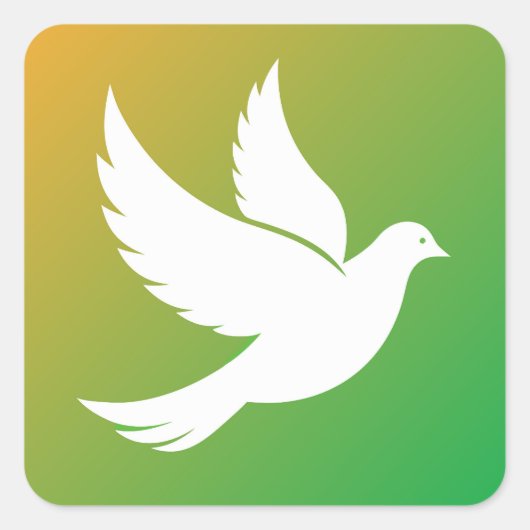 Dove Silhouette Vierkante Sticker (Voorkant)