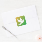 Dove Silhouette Vierkante Sticker (Envelop)