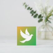 Dove Silhouette Vierkante Visitekaartje (Staand voorkant)