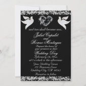 Dove, Silver Heart & Glitter, QR Code - Black Kaart (Voorkant)