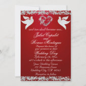 Dove, Silver Heart & Glitter, QR Code - Crimson Kaart (Voorkant)