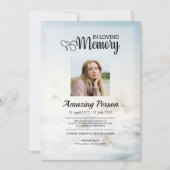 Dove &sky Funeral order of service Invitation Kaart (Voorkant)