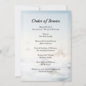 Dove &sky Funeral order of service Invitation Kaart (Achterkant)