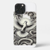 Dove snake pit tattoo ontwerp iPhone hoesje (Achterkant)