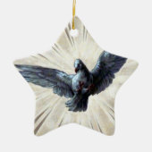 dove ster keramisch ornament (Voorkant)