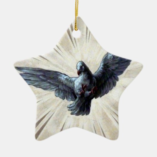 dove ster keramisch ornament (Voorkant)