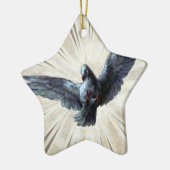 dove ster keramisch ornament (Links)