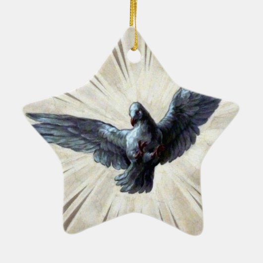 dove ster keramisch ornament (Achterkant)