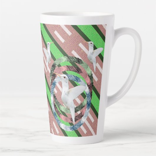 Dove Stripe Latte Mok (Rechts)