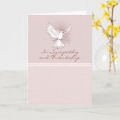 Dove Sympathy Card - In Sympathie en Vriendschap Kaart (Gele Bloem)