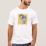 Dove, Tallit en Menorah A T-shirt<br><div class="desc">Een prachtig ontwerp dat de Magen David,  een Dove,  Tallit & Menorrah combineert met een kleurrijke achtergrond.</div>