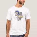 Dove, Tallit en Menorah B T-shirt<br><div class="desc">Ons unieke en mooie ontwerp met de Magen David,  een Dove,  Tallit & Menorah.  Deze keer zonder achtergrond.</div>