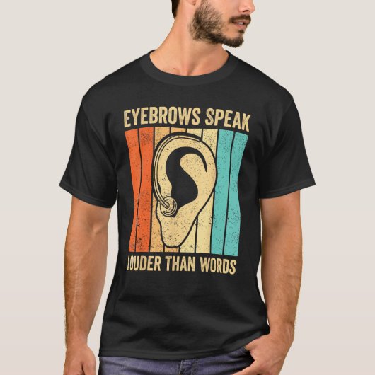 Dove trots ASL Gebarentaal Wenkbrauwen Spreken Mee T-shirt (Voorkant)