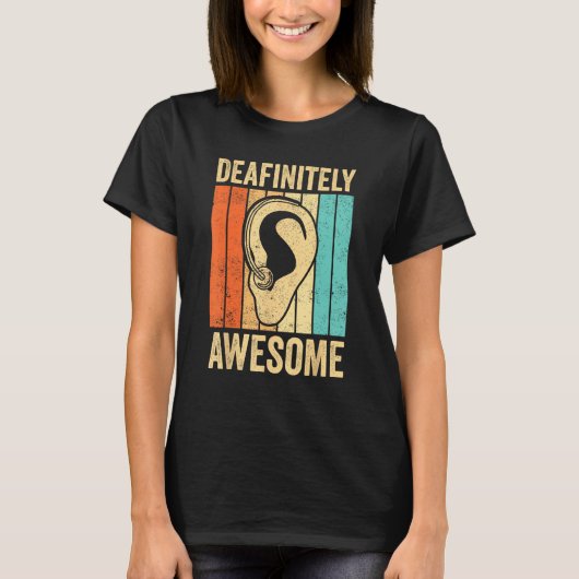 Dove trots bewustzijn ASL Gebarentaal DovenDefinit T-shirt (Voorkant)