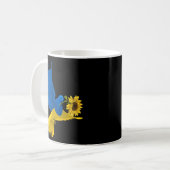 Dove Ukraine Sunflower Ukraine Pray for Ukraine Koffiemok (Voorkant links)
