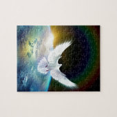 Dove van de Heilige Geest van de Vrede boven Aarde Legpuzzel (Horizontaal)