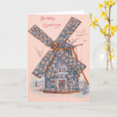 Dove Vergeet-mij-niet Windmill Kaart (Gele Bloem)