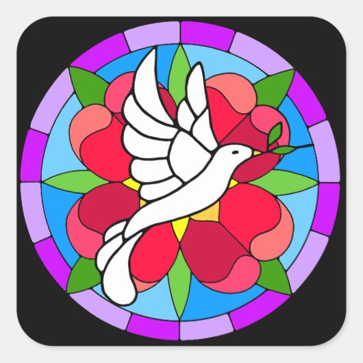 Dove Vierkante Sticker (Voorkant)