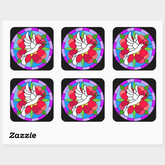 Dove Vierkante Sticker (Vel)