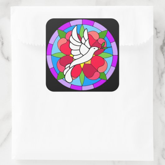 Dove Vierkante Sticker (Tas)