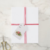 DOVE VLIEGEN MET PINKROSE Valentijnsdag Cadeaulabel (Met Touw)