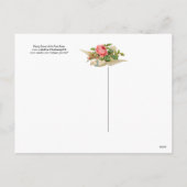 DOVE VLIEGEN MET PINKROSE Valentijnsdag Feestdagenkaart (Achterkant)