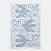 Dove Vogel Blauw Theedoek (Verticaal)