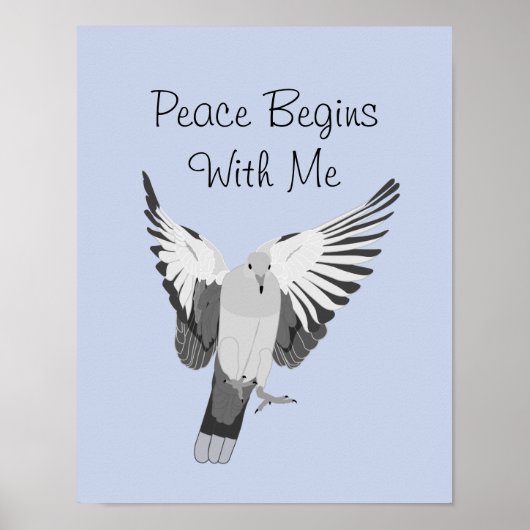 Dove - Vrede begint met afdrukken met mij Poster (Voorkant)