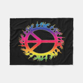 Dove Vrede Gebarentaal Hand Pratende Leraren Ook Fleece Deken (Voorkant (Horizontaal))