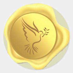 Dove Wax Seal Sticker