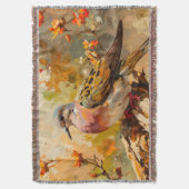 Dove-werpslopen in aquarelstijl en herfstkleuren deken (Voorkant Verticaal)