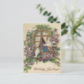 Dove Window Letter Vergeet-me-not Briefkaart (Staand voorkant)