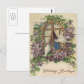 Dove Window Letter Vergeet-me-not Briefkaart (Voorkant / Achterkant)