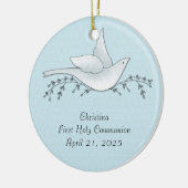 Dove with Branches, Blue, First Community Keramisch Ornament (Links)
