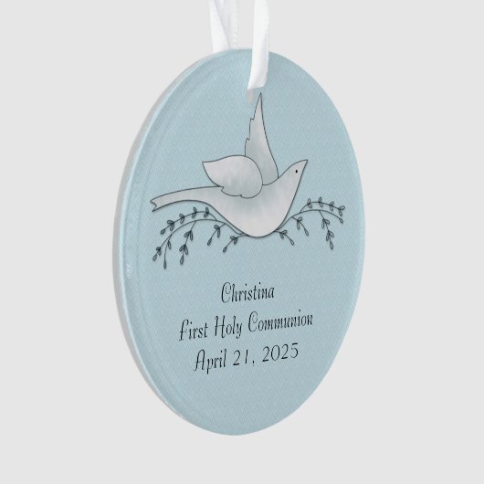 Dove with Branches, Blue, First Community Ornament (voorkant)