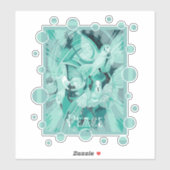 Dove With Celtic Peace Text In Aqua Tones Sticker (Vel)