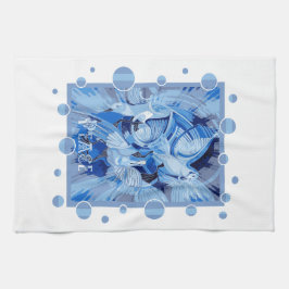 Dove With Celtic Peace Text In Blue Tones Theedoek