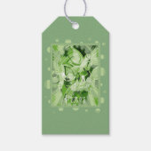 Dove With Celtic Peace Text In Green Tones Cadeaulabel (Voorkant)