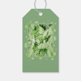 Dove With Celtic Peace Text In Green Tones Cadeaulabel