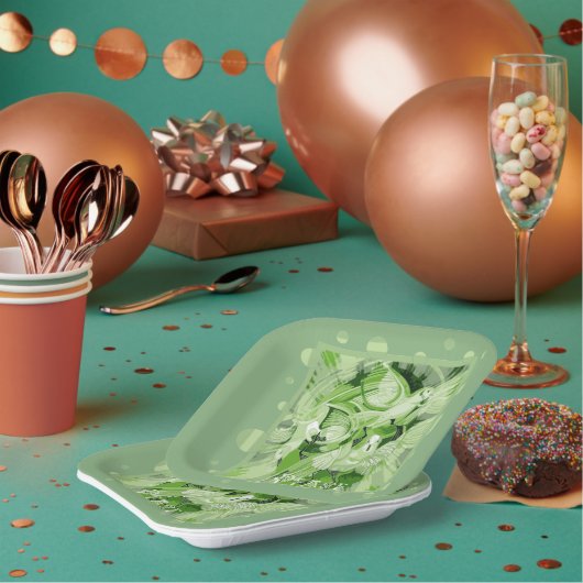 Dove With Celtic Peace Text In Green Tones Papieren Bordje (Multi)