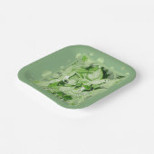 Dove With Celtic Peace Text In Green Tones Papieren Bordje (Gebogen)