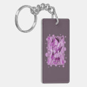 Dove With Celtic Peace Text In Lilac Tones Sleutelhanger (Voorkant Links)