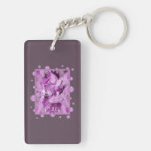 Dove With Celtic Peace Text In Lilac Tones Sleutelhanger (achterkant)