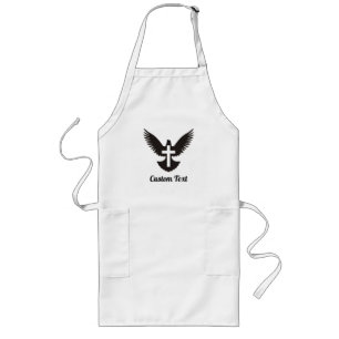 Dove with Cross Long Apron Lang Schort