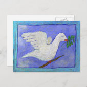 Dove with Olive Branch Briefkaart (Voorkant / Achterkant)