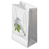 Dove with Olive Branch Gift Bag Klein Cadeauzakje (Voorkant Gekanteld)