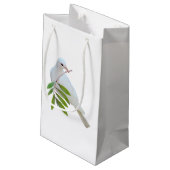 Dove with Olive Branch Gift Bag Klein Cadeauzakje (Achterkant Gekanteld)