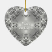Dove with Olive Branch - Heart Ornament (Achterkant)