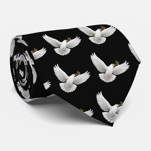 Dove with Olive Branch Stropdas (Opgerold)